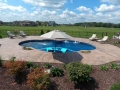 Fiberglass Pool with Tanning Ledge, Bubblers and Deck Jets